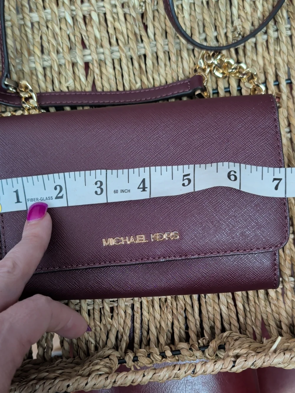 MICHAEL KORS Women's Crossbody Wallet - Burgundy